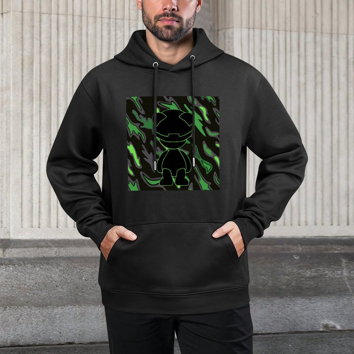 Hoodie Front PatternColorfast Oversized
