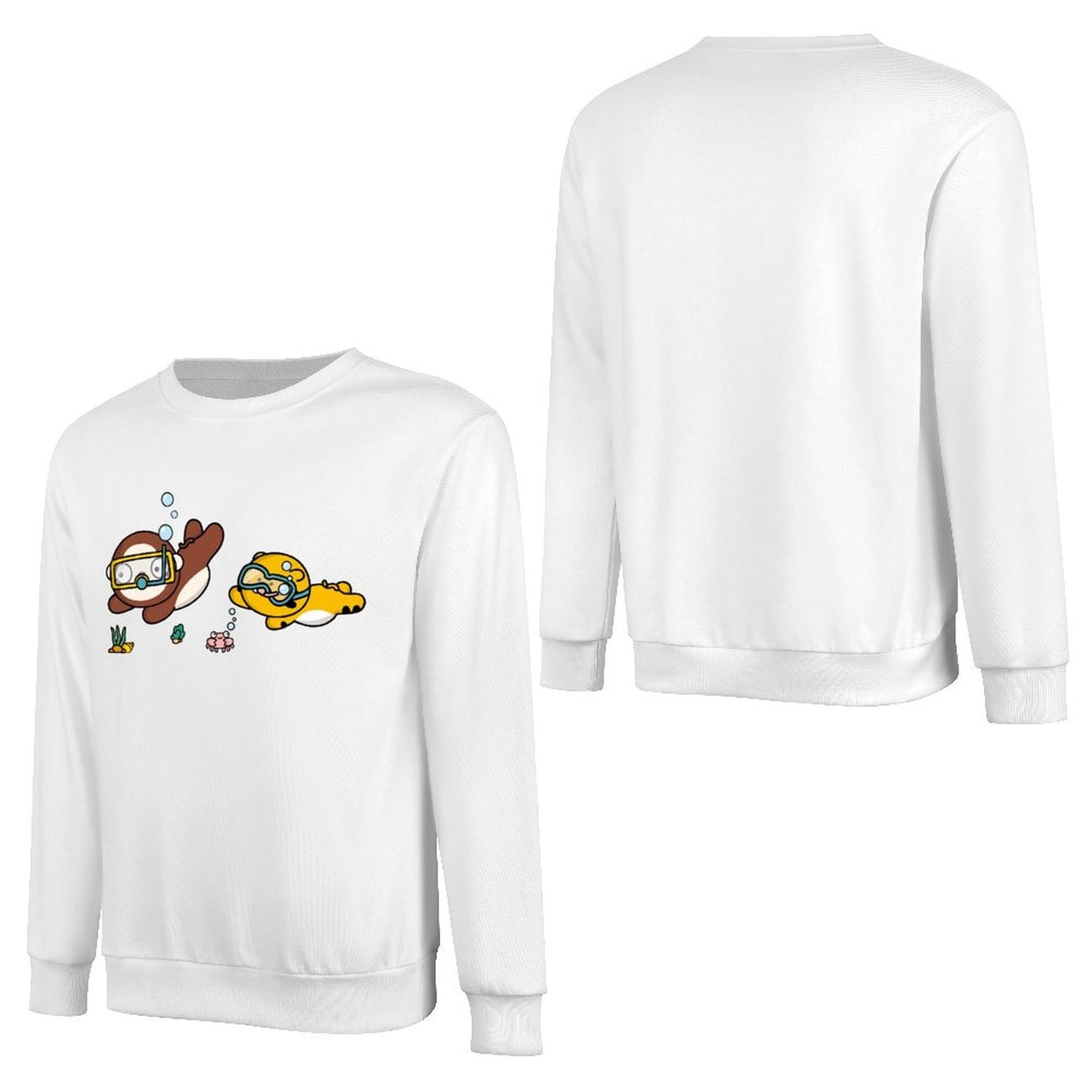 Front Patterned Long Sleeve TopModern Clean Edges