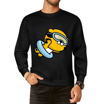 Front Patterned Long Sleeve TopClassicLine Relaxed Fit