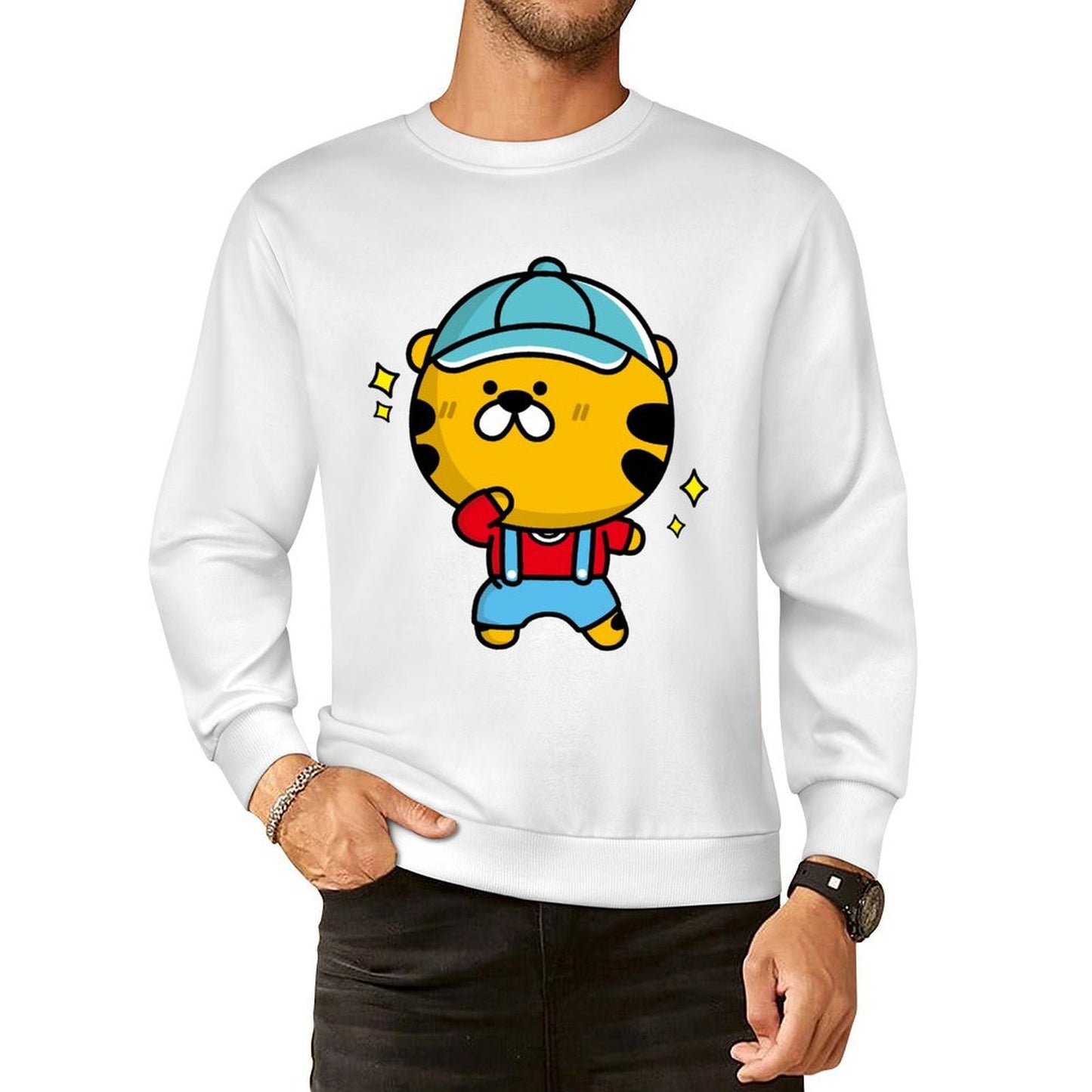 Front Patterned Long Sleeve TopActiveWear Unisex