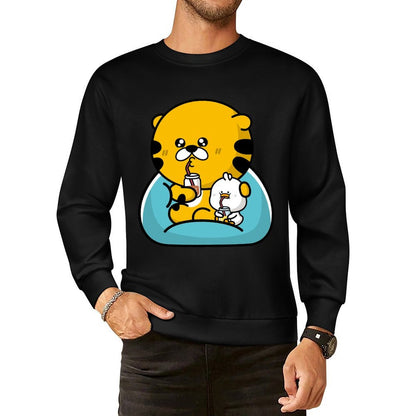 Front Patterned Long Sleeve TopClassicStyle Fade-Proof