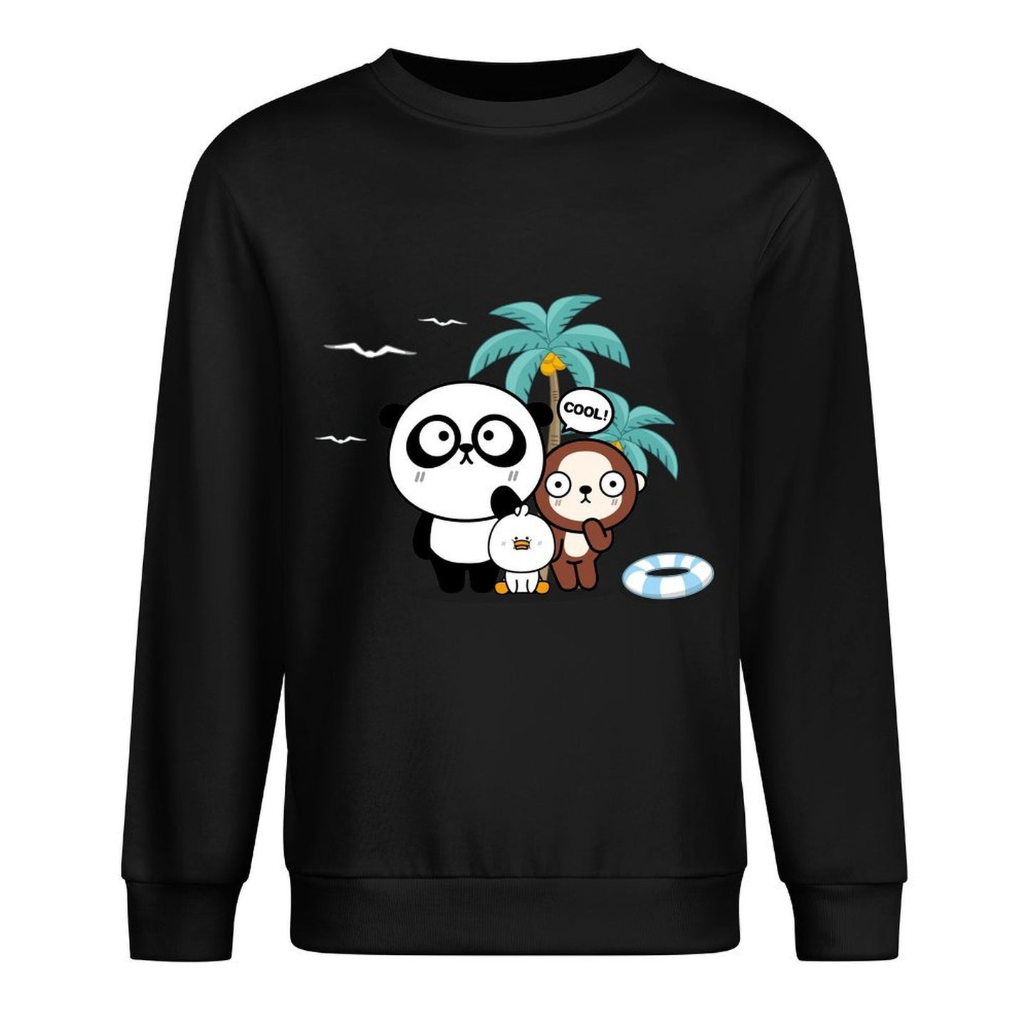 Front Patterned Long Sleeve TopSeamless Comfort