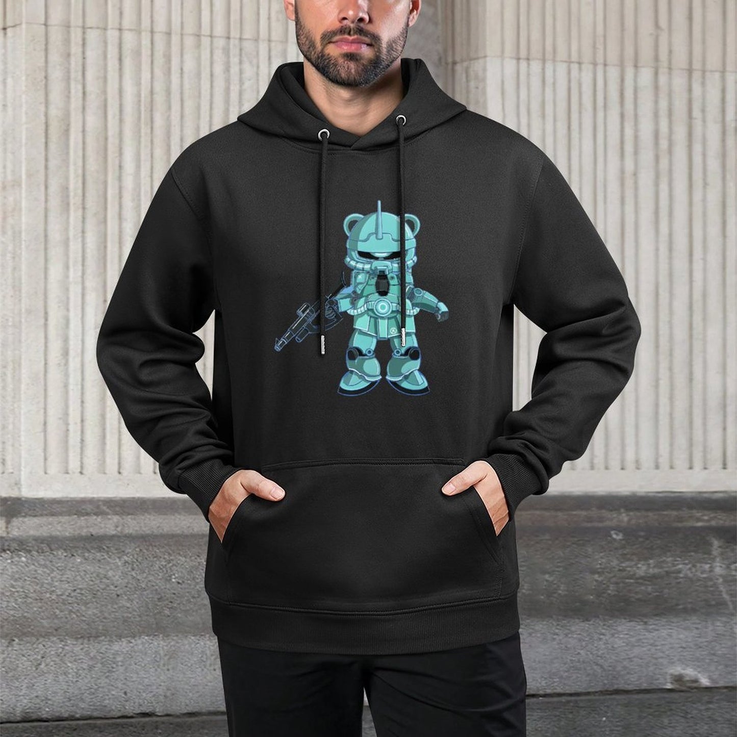IPIB 250g Hooded Pocket Sweatshirt Front GraphicMen's Hooded  Sweatshirt6000066-2