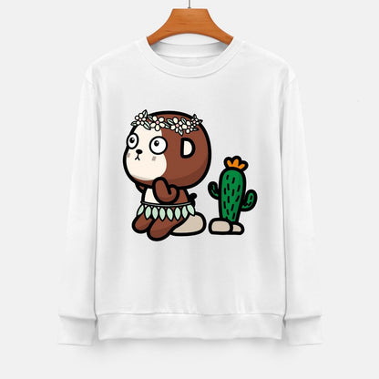 Front Patterned Long Sleeve TopPlain SoftWear