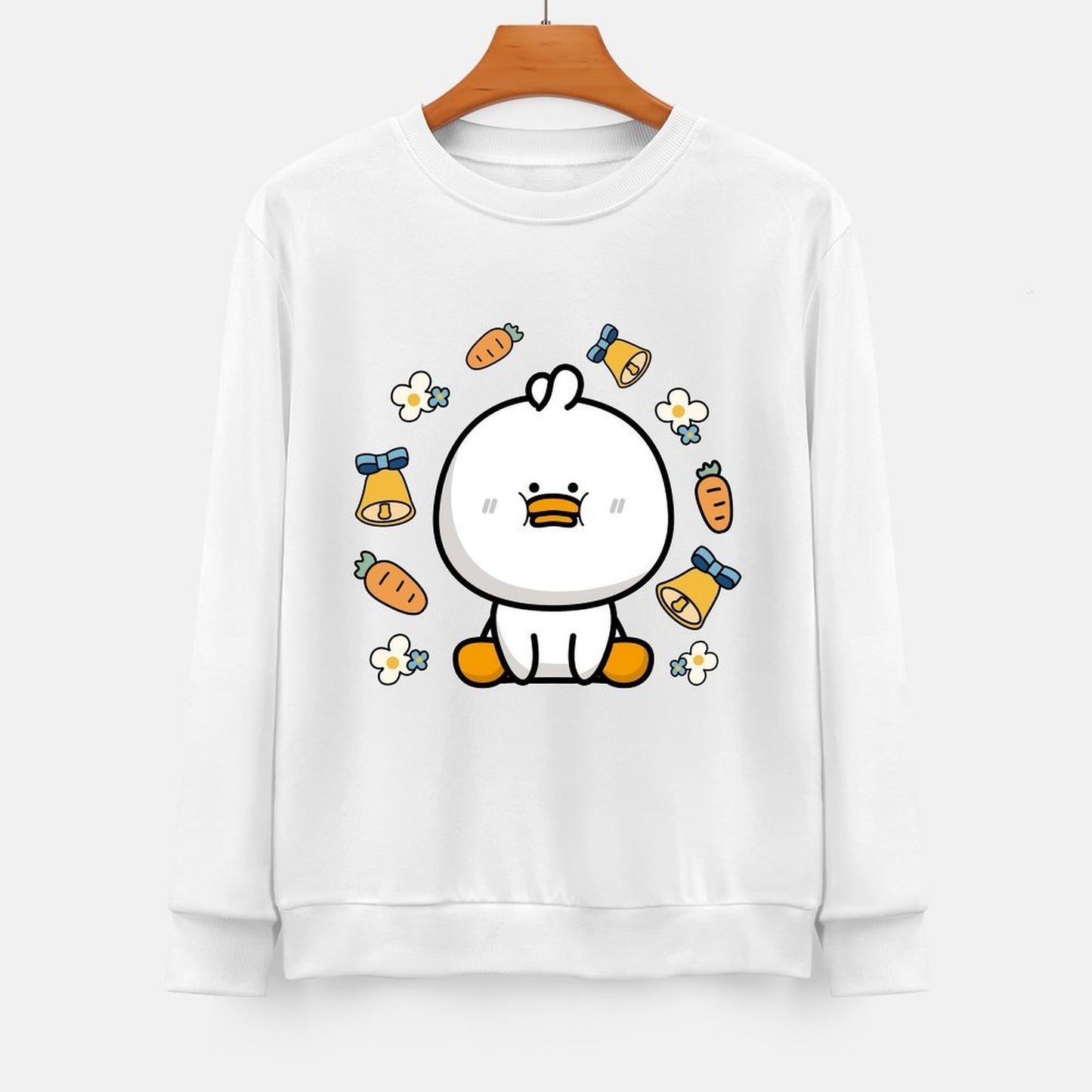 Front Patterned Long Sleeve TopColorfast Unisex