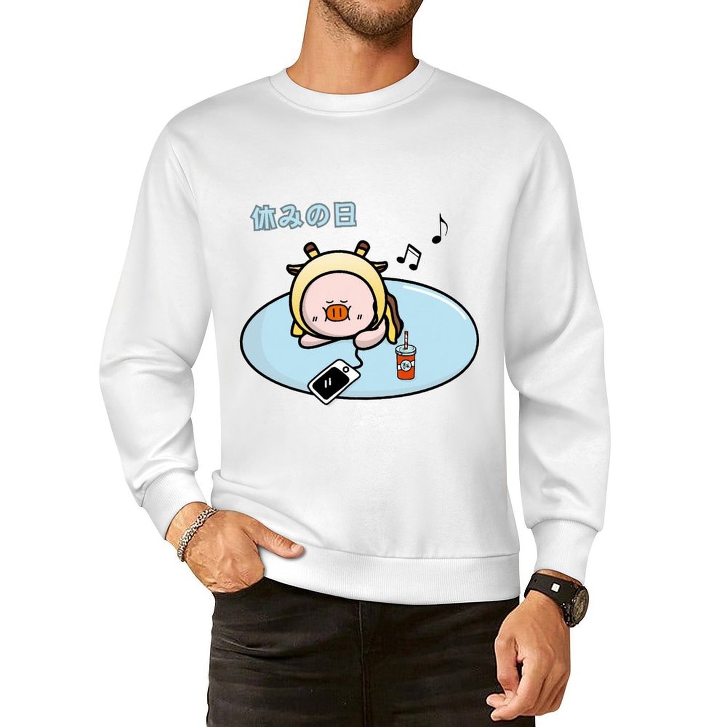Front Patterned Long Sleeve TopBold AllSeason