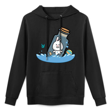 Double-Stitched Plain Front Graphic Hoodies
