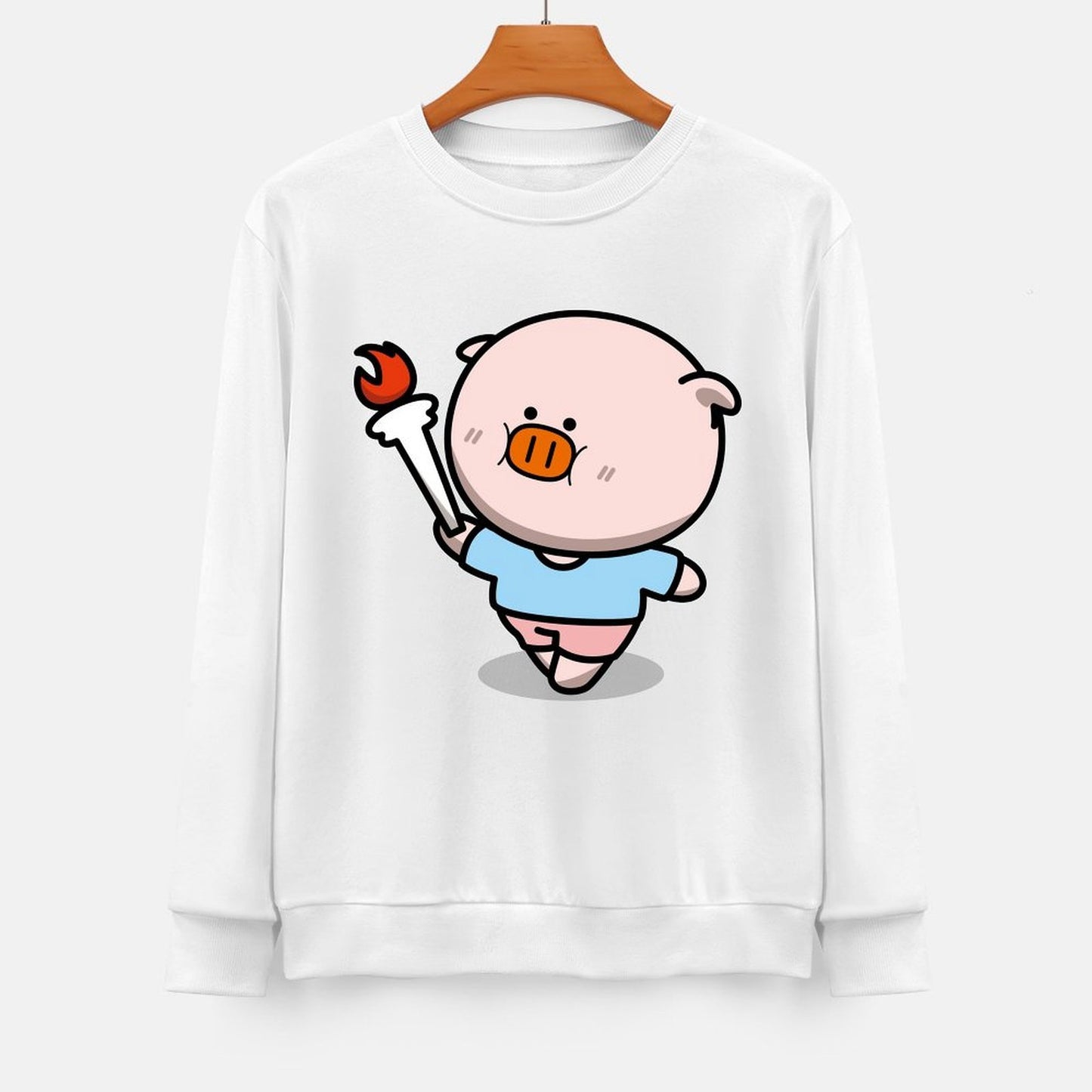 Front Patterned Long Sleeve TopUnisex Premium