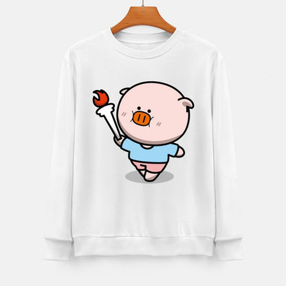 Front Patterned Long Sleeve TopUnisex Premium