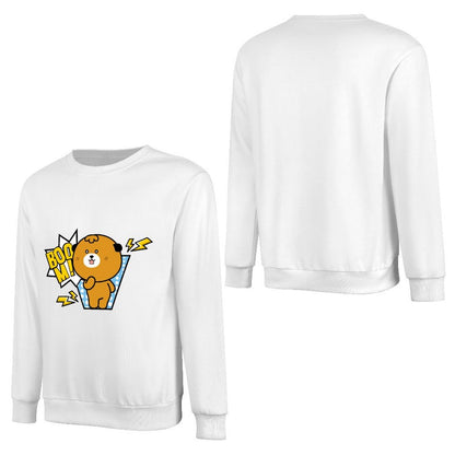 Front Patterned Long Sleeve TopEasyWear Simple