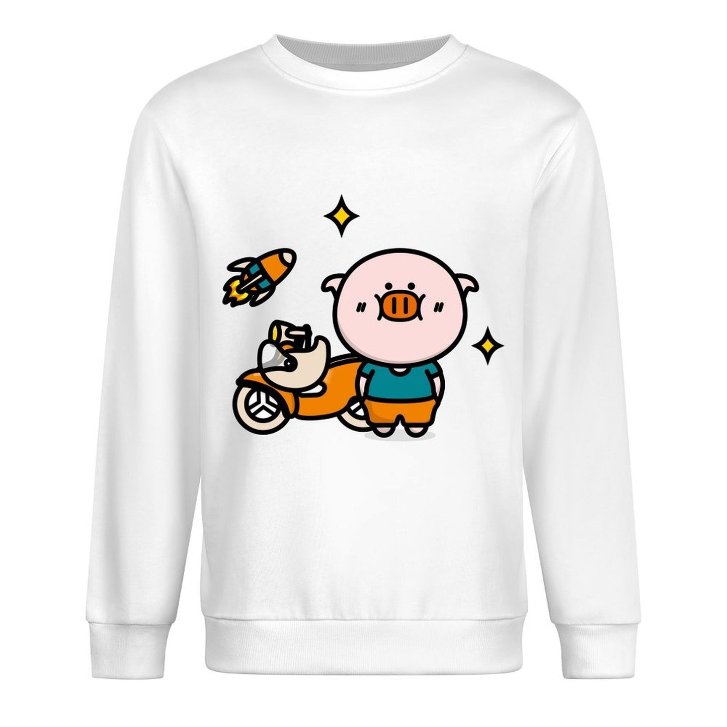 Front Patterned Long Sleeve TopChill Shrink-Resistant