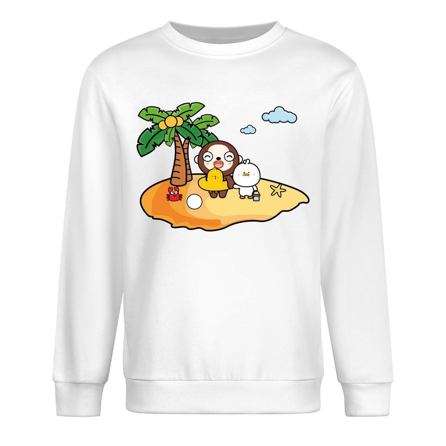 Front Patterned Long Sleeve TopSimpleFit Comfort