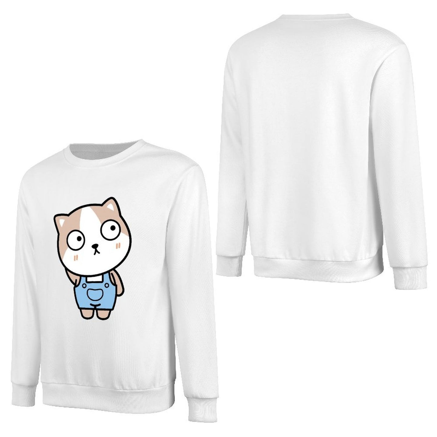 Front Patterned Long Sleeve TopEasy-Care Smooth