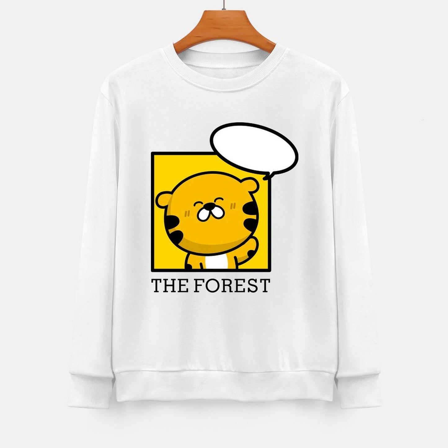 Front Patterned Long Sleeve TopPrinting Series