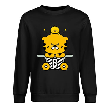 Front Patterned Long Sleeve TopCotton EasyWear