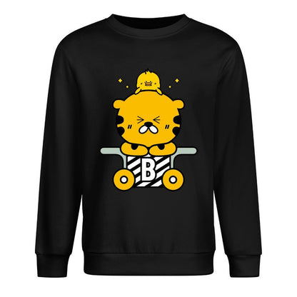 Front Patterned Long Sleeve TopCotton EasyWear