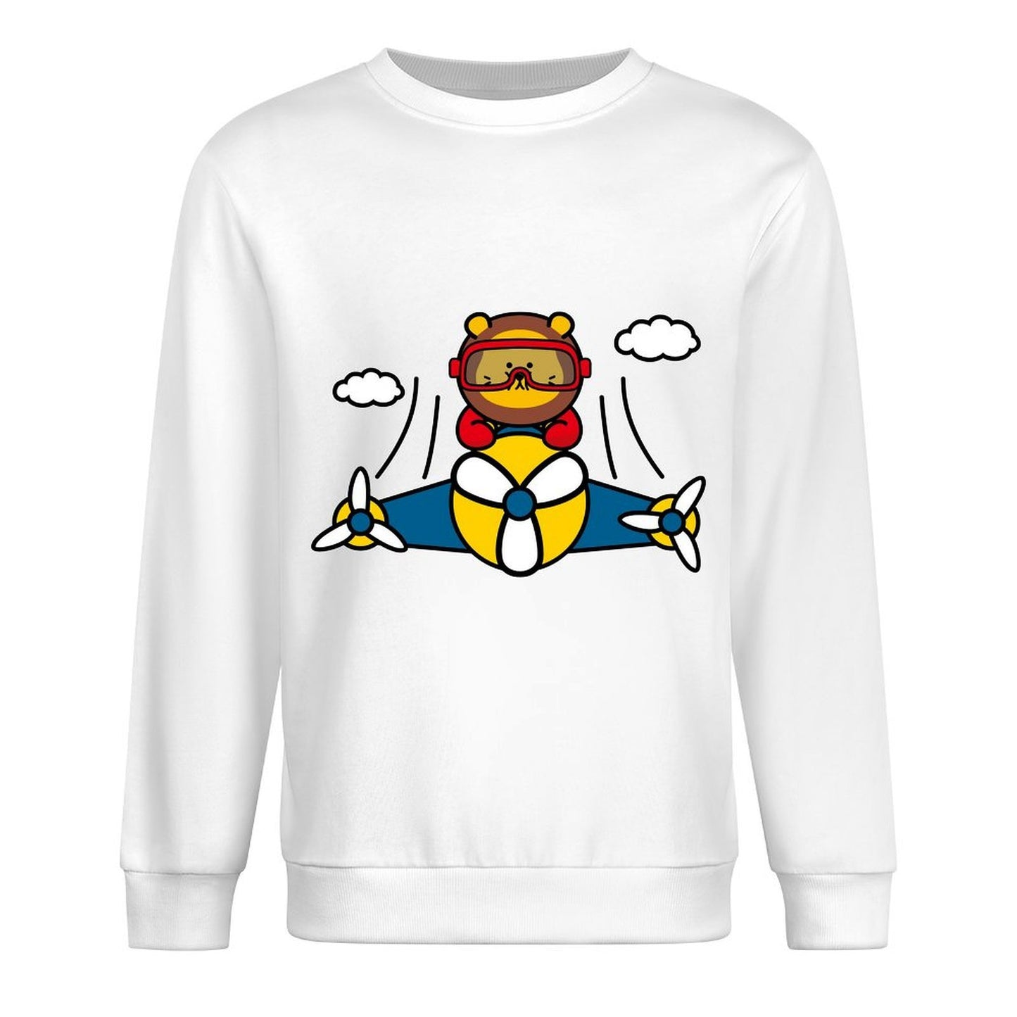 Front Patterned Long Sleeve TopUnisex Everyday