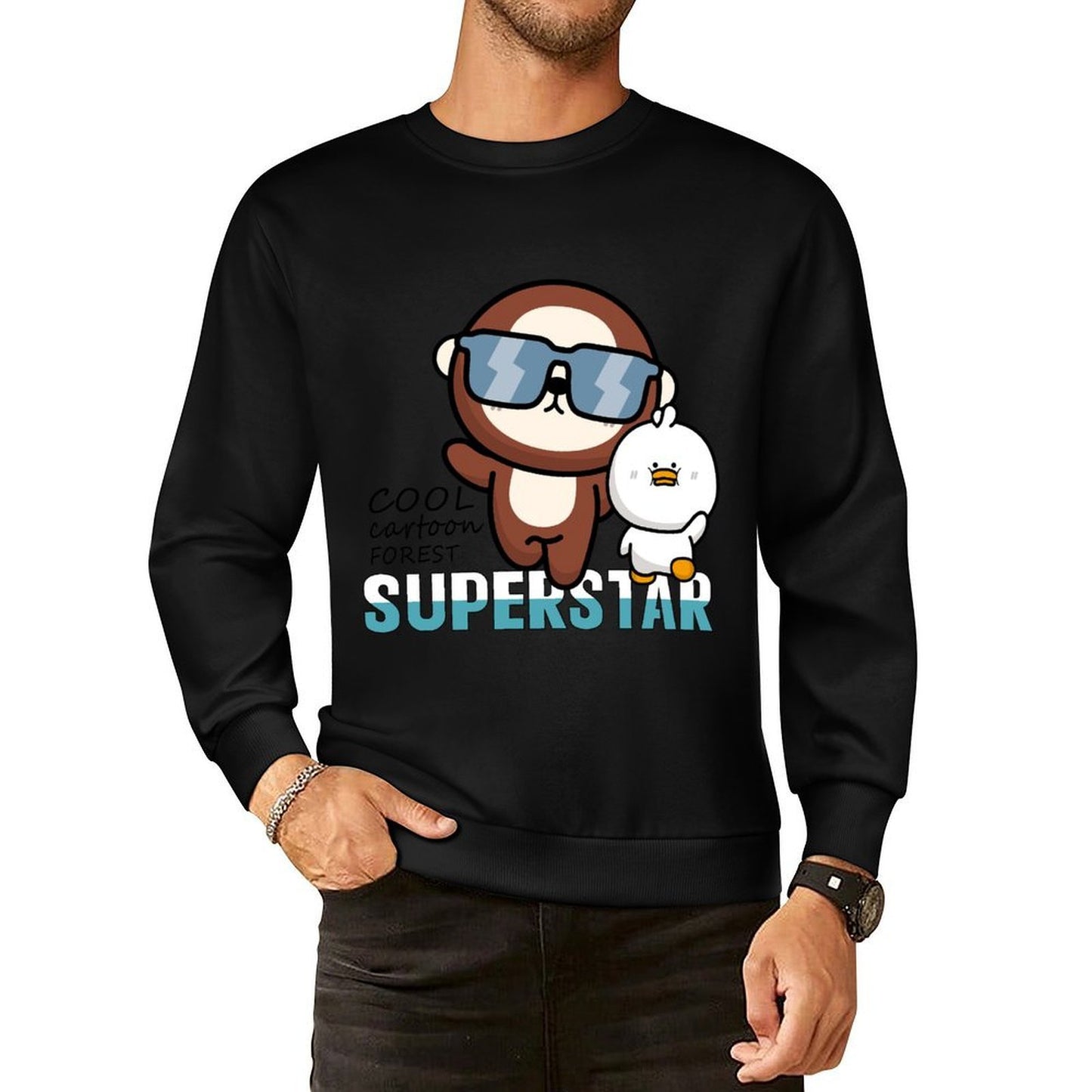 Front Patterned Long Sleeve TopSoftLine EssentialFit