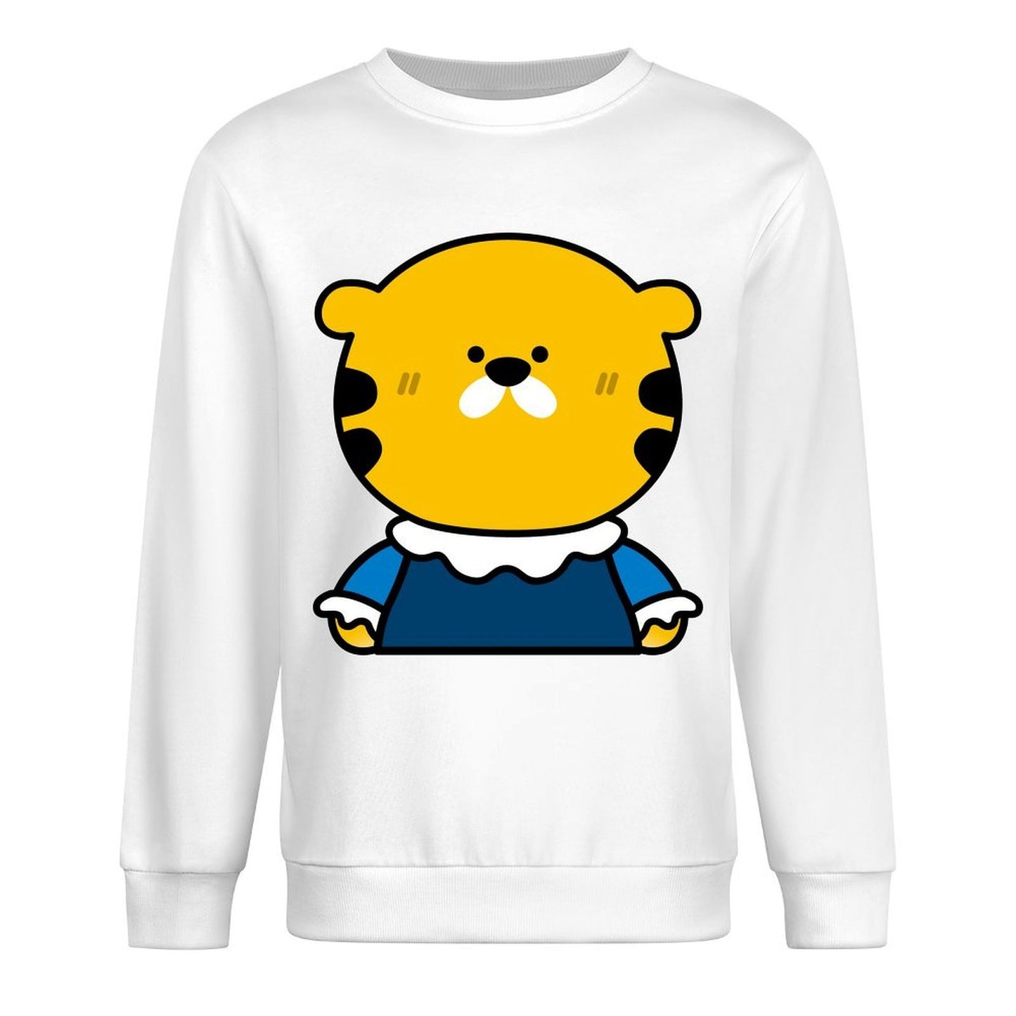 Front Patterned Long Sleeve TopSolid Relaxed Fit