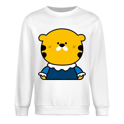 Front Patterned Long Sleeve TopSolid Relaxed Fit