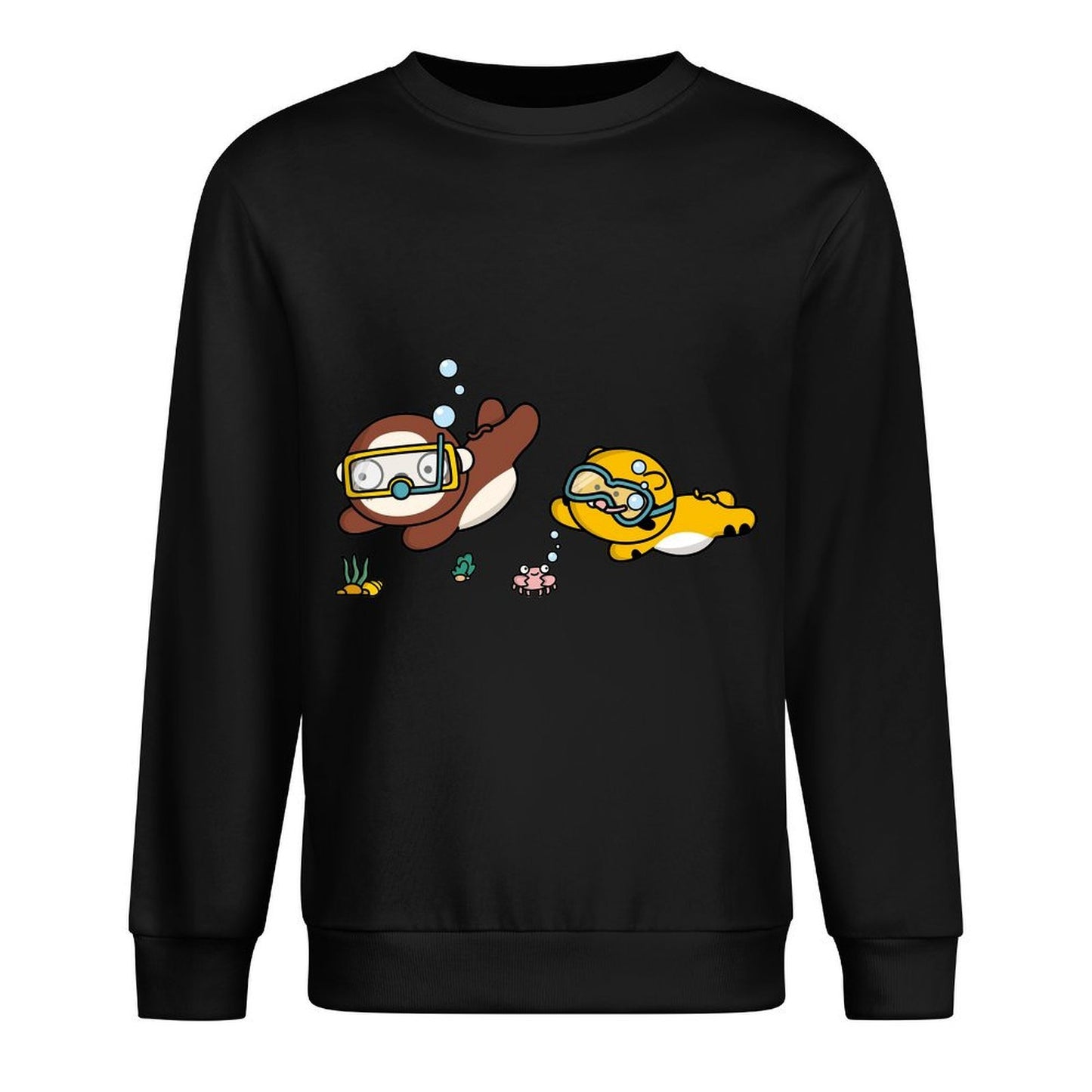 Front Patterned Long Sleeve TopOriginal Simple