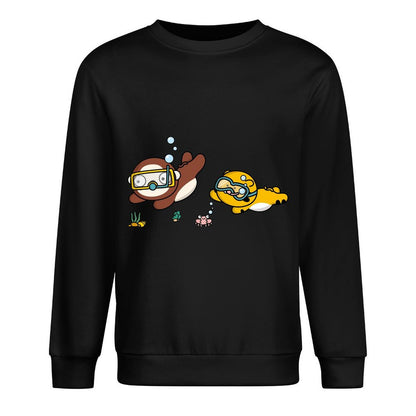 Front Patterned Long Sleeve TopOriginal Simple