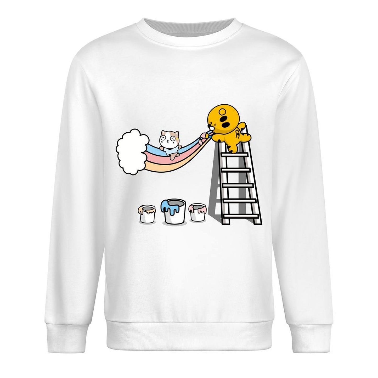 Front Patterned Long Sleeve TopSmooth Feel Classic