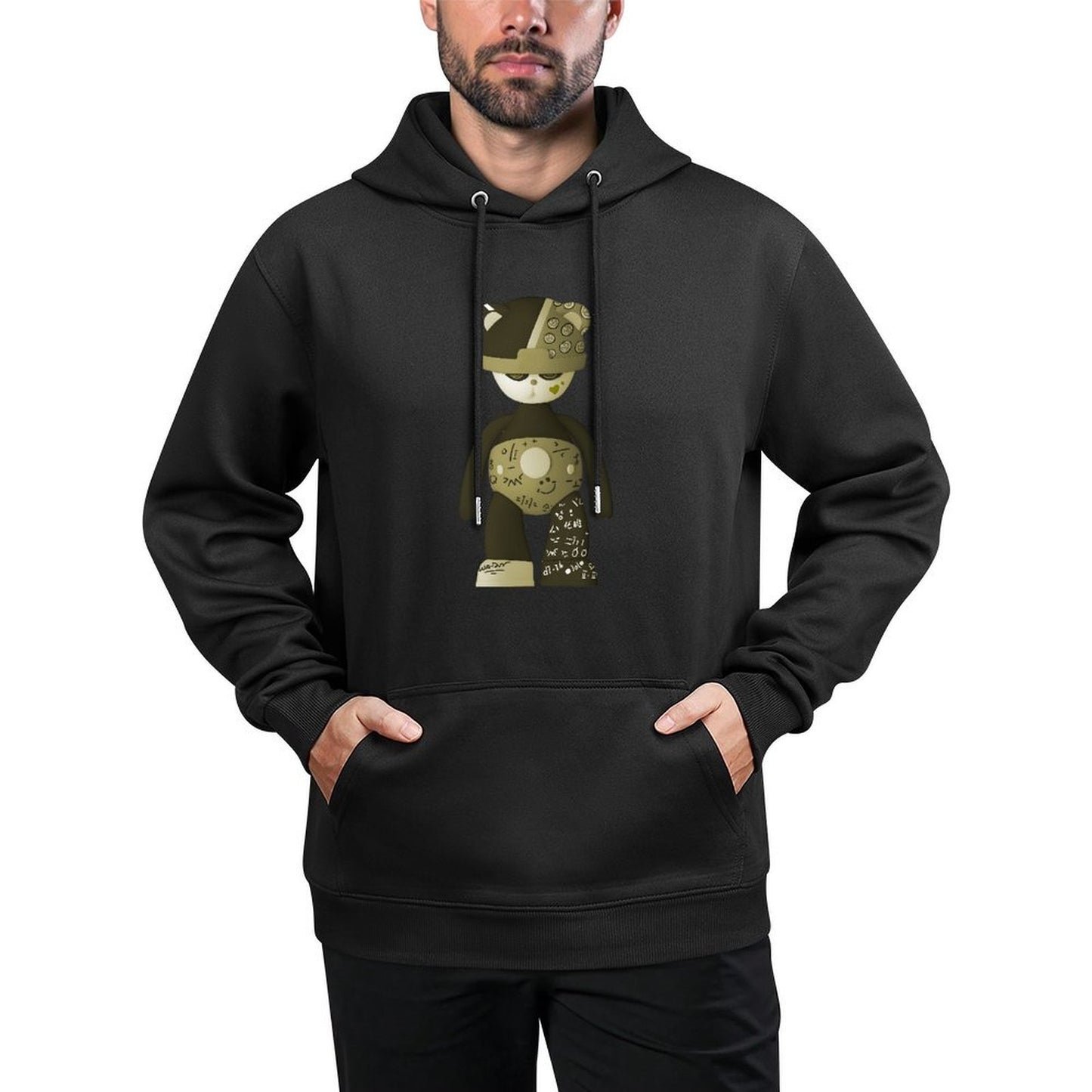 IPIB 250g Hooded Pocket Sweatshirt Front GraphicMen's Hooded  Sweatshirt6000107-2