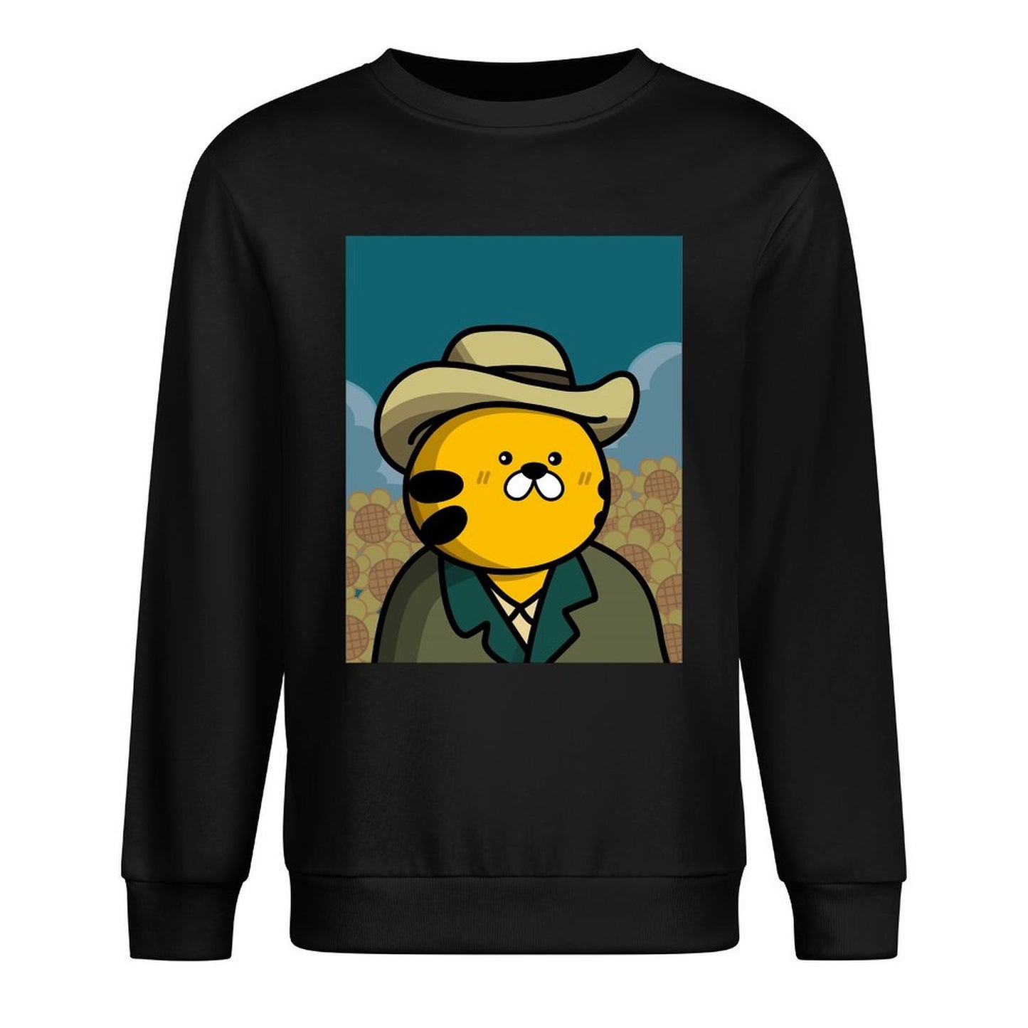 Front Patterned Long Sleeve TopFitted DailyFit