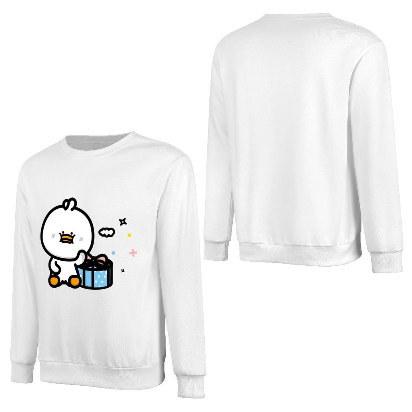 Front Patterned Long Sleeve TopComfortFit Natural