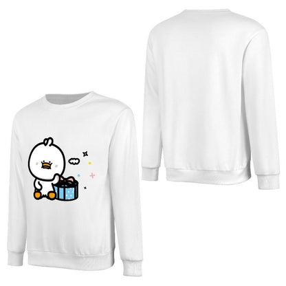 Front Patterned Long Sleeve TopComfortFit Natural