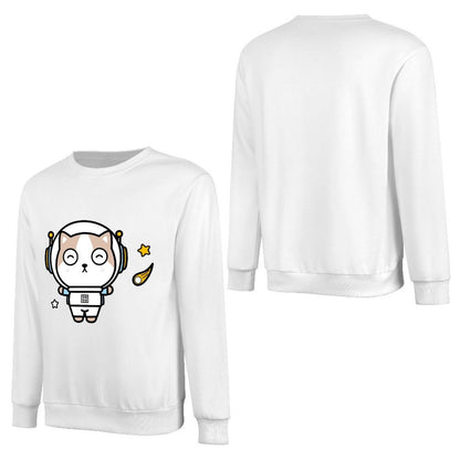 Front Patterned Long Sleeve TopSharp Double-Stitched