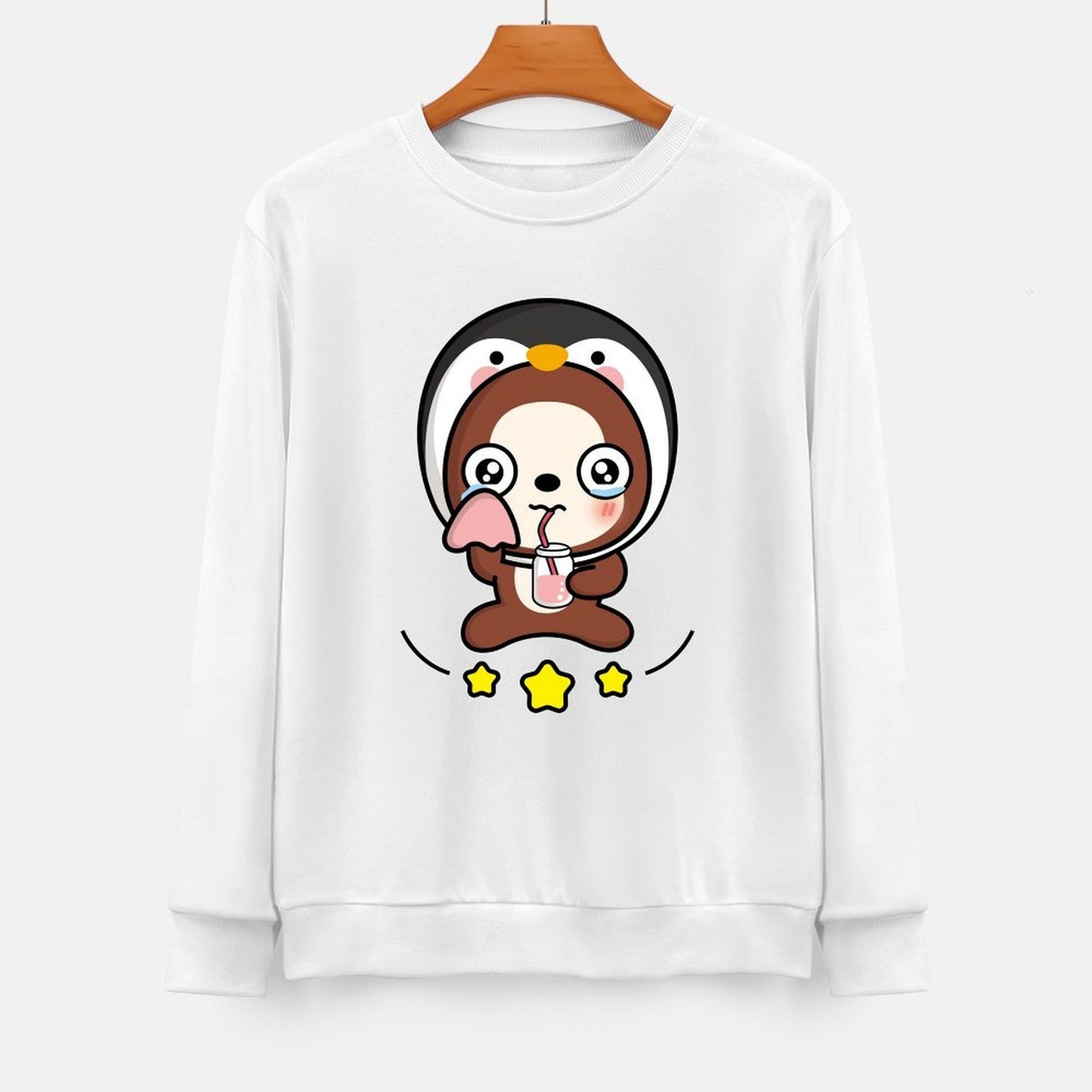 Front Patterned Long Sleeve TopSoftstyle Neutral