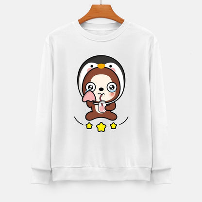 Front Patterned Long Sleeve TopSoftstyle Neutral