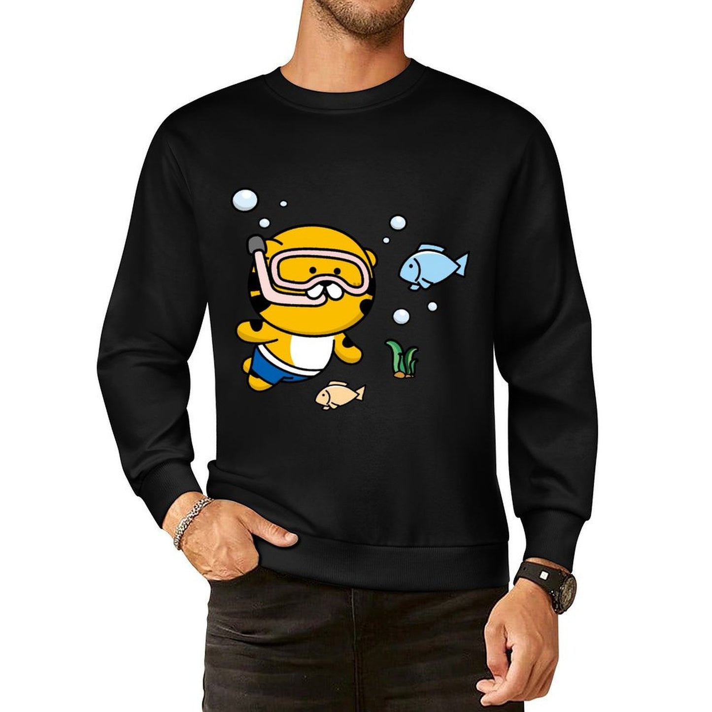 Front Patterned Long Sleeve TopChill Classic