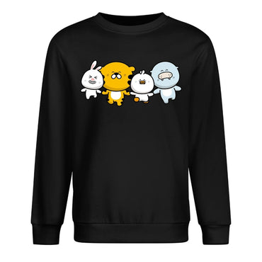 Front Patterned Long Sleeve TopCrewneck Minimalist