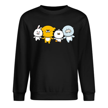 Front Patterned Long Sleeve TopCrewneck Minimalist