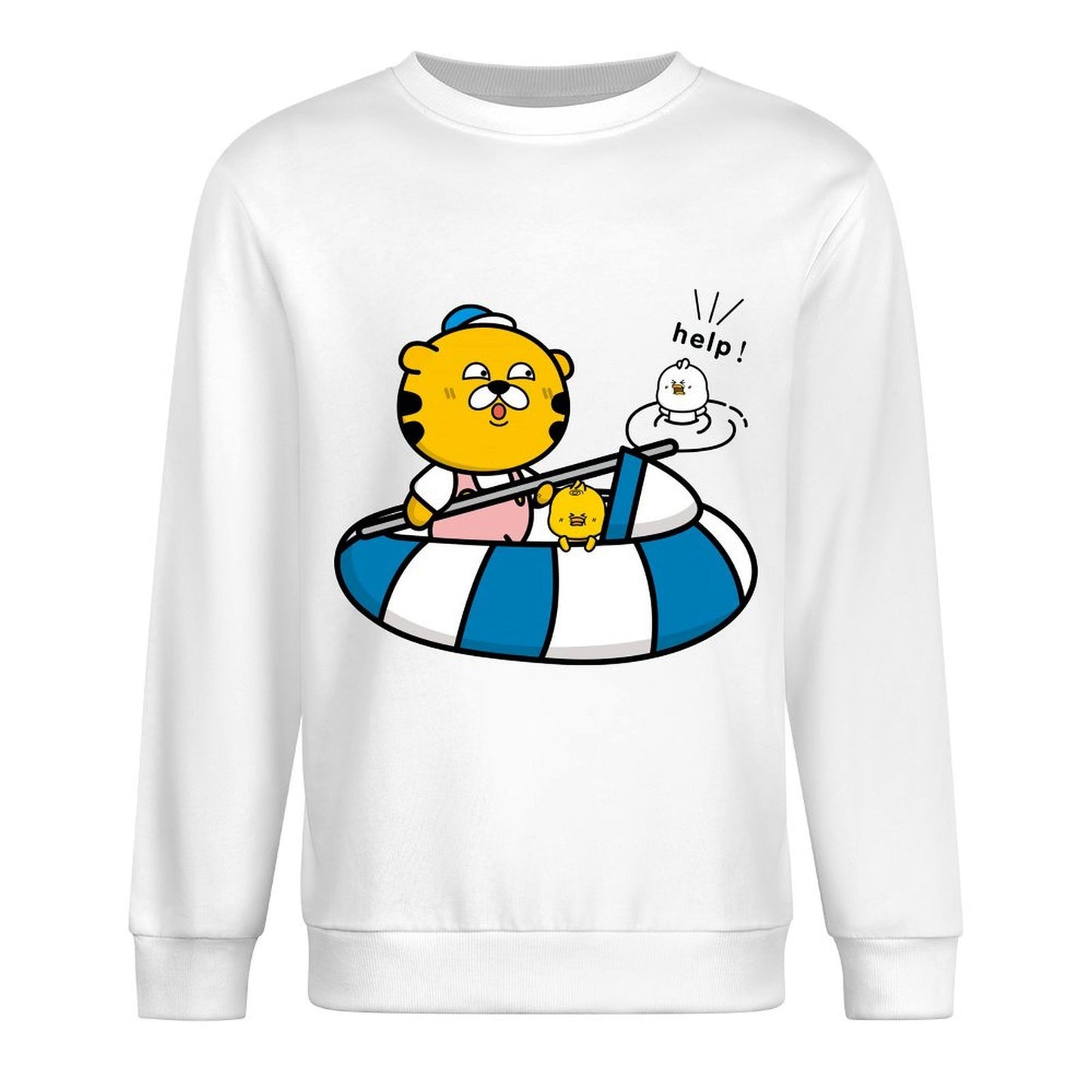 Front Patterned Long Sleeve TopStrong EverydayWear