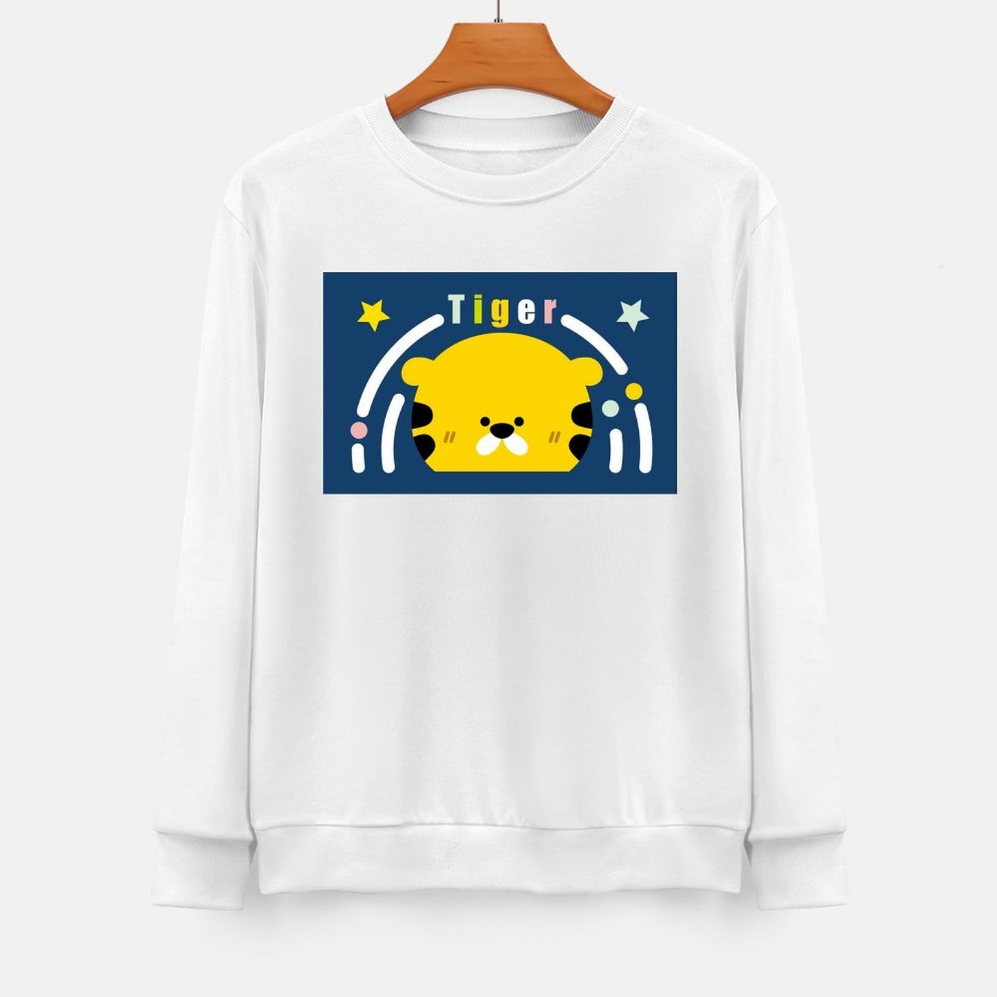 Front Patterned Long Sleeve TopSoftFeel Modern