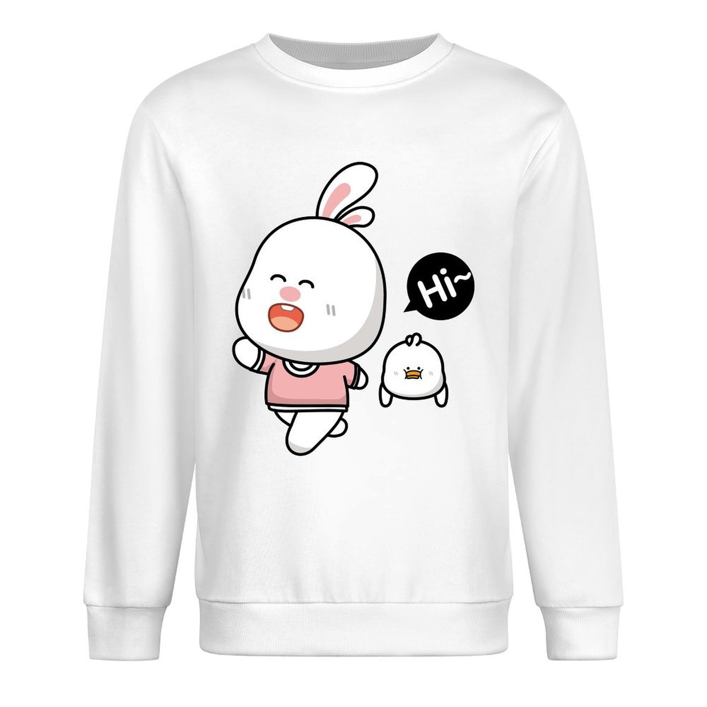 Front Patterned Long Sleeve TopFundraising Double-Stitched