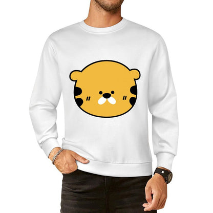 Front Patterned Long Sleeve TopFitted TimelessComfort