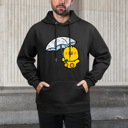 Solid Sleek Front Graphic Hoodies