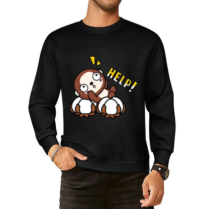 Front Patterned Long Sleeve TopCrew Neck StreetStyle