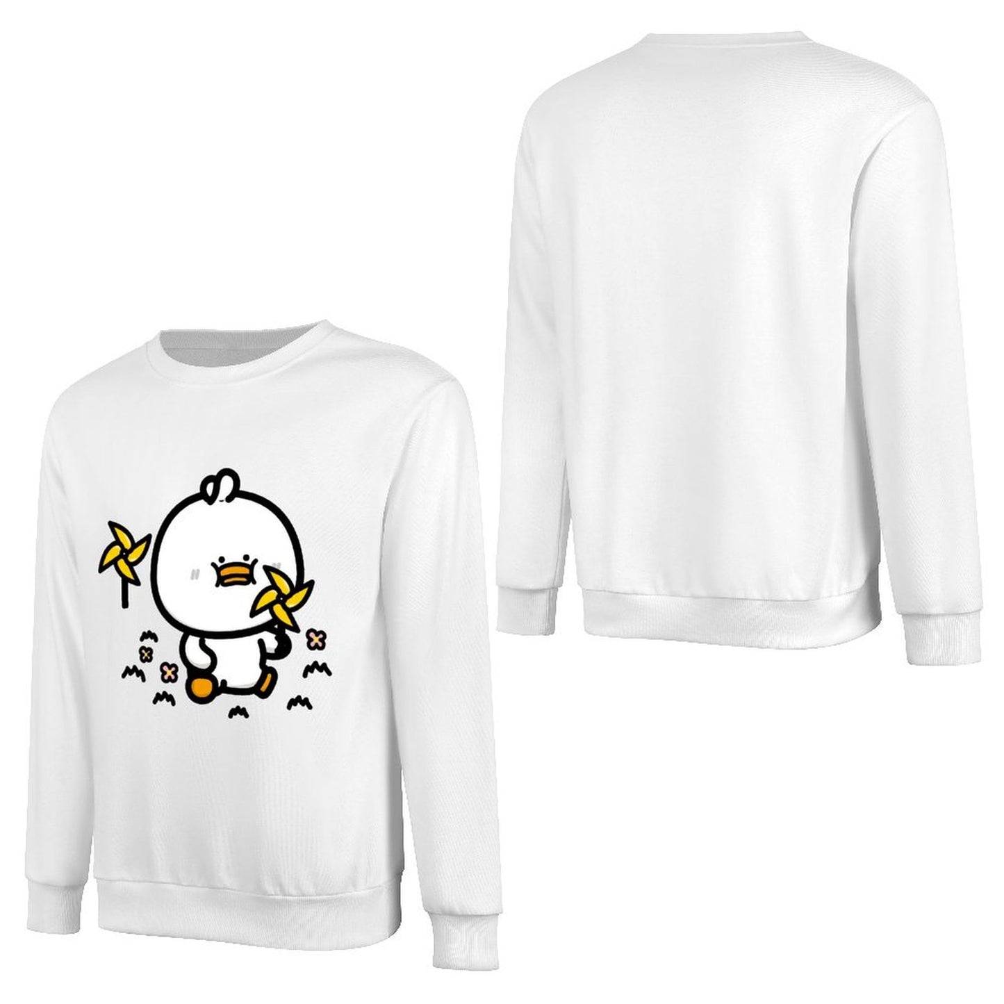 Front Patterned Long Sleeve TopPureStyle Cotton