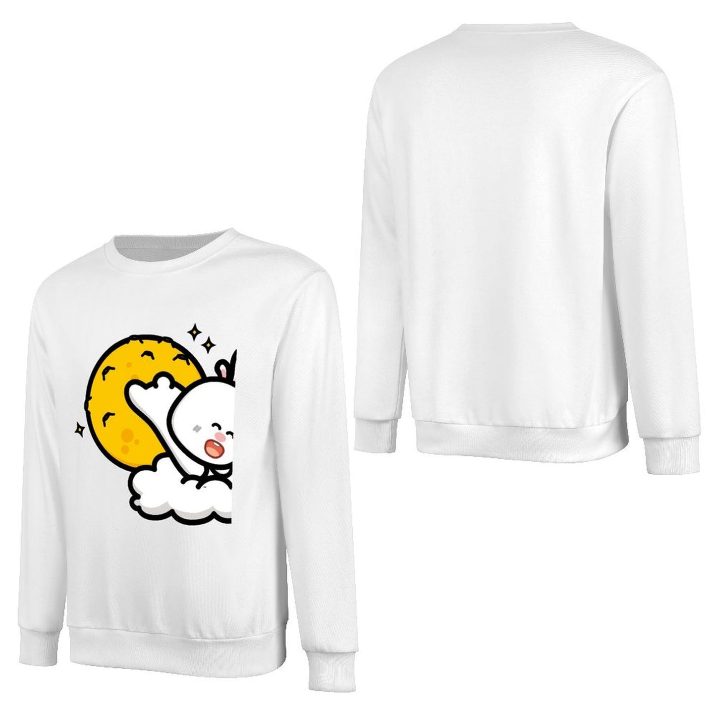 Front Patterned Long Sleeve TopMidweight TrueComfort