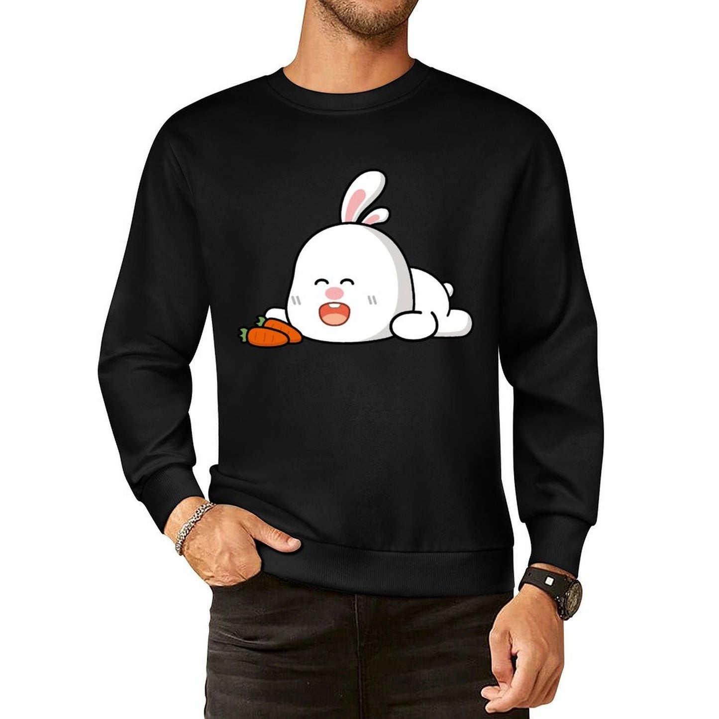 Front Patterned Long Sleeve TopPlain AllDay