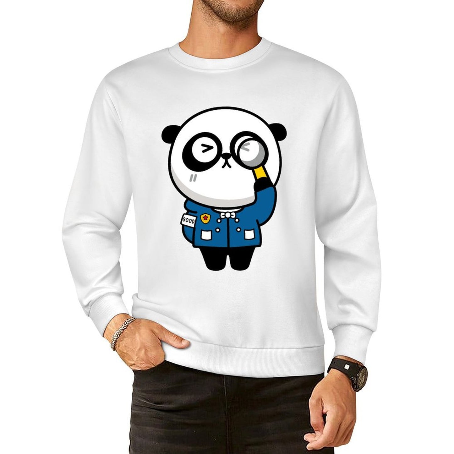 Front Patterned Long Sleeve TopFitted Sharp