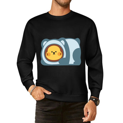 Front Patterned Long Sleeve TopCrew Neck Printing