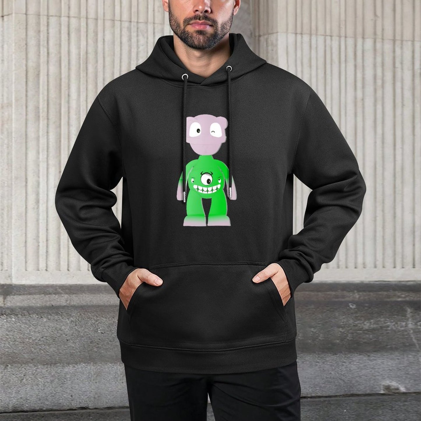 IPIB 250g Hooded Pocket Sweatshirt Front GraphicMen's Hooded  Sweatshirt6000142-3