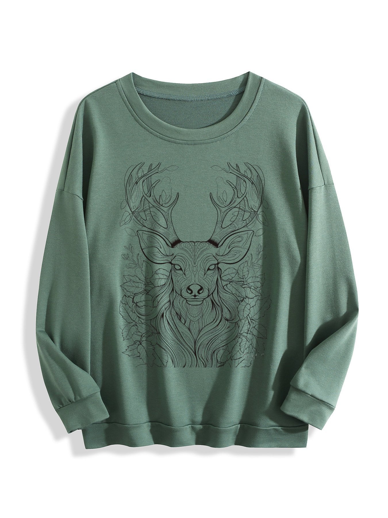 Customizable Christmas-themed long-sleeved shirt, natural style